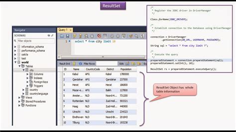 jdbc multiple result sets|Java JDBC ResultSet Example .